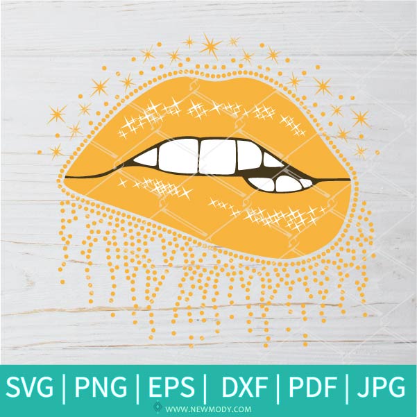 Download Shiny Dripping Lips Svg Golden Glitter Lips Svg