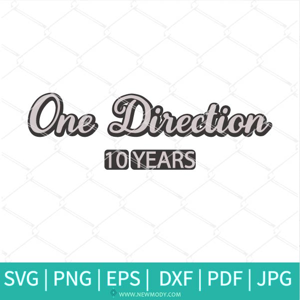 Download One Direction 10 Years Svg Vintage Anniversary Svg