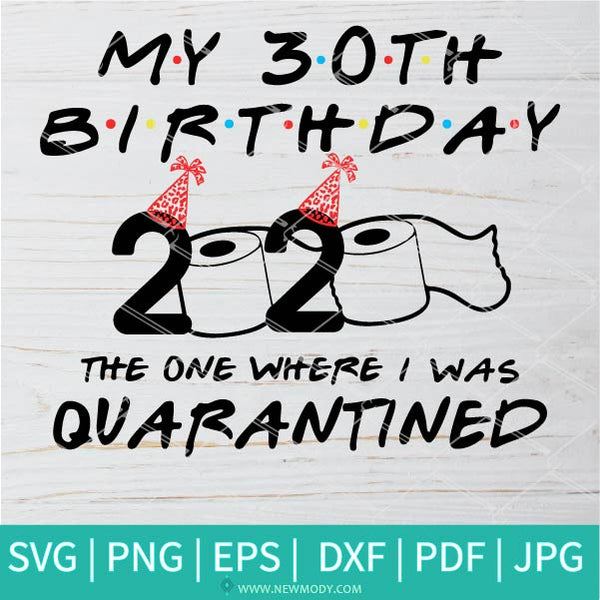 My 30th Birthday 2020 The One Where I was Quarantined SVG ...