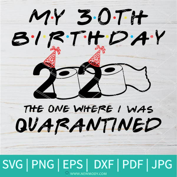 Download My 30th Birthday 2020 The One Where I was Quarantined SVG ...