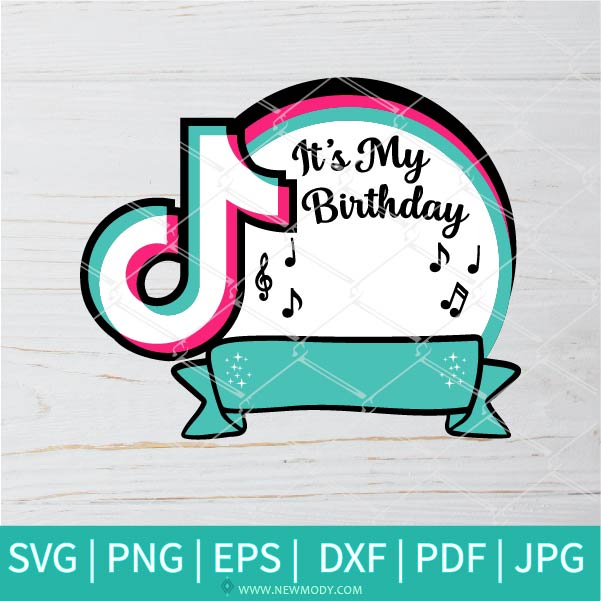 TikTok Birthday Squad (SVG Dxf Png) Tik Tok Logo Headphone Music Cut ...