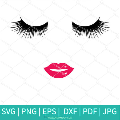 Download Woman Face Svg Eyes Svg Eyelashes Svg Eyebrows Svg Lips Svg Woman Svg Eyelashes Clip Art Eyelashes Vector File Kits How To Craft Supplies Tools Vadel Com