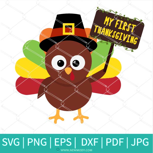 Download My First Thanksgiving Svg Cute Turkey Svg
