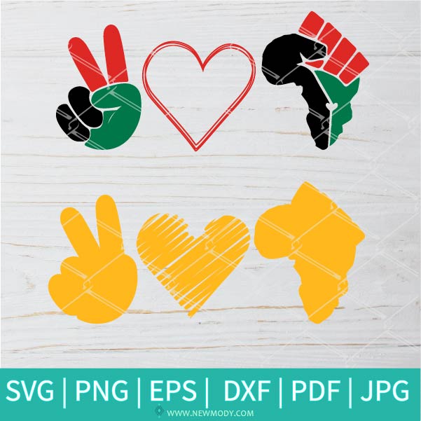 Free Free 212 Silhouette Png Peace Love Juneteenth Svg SVG PNG EPS DXF File