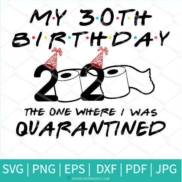 Download My 30th Birthday 2020 The One Where I Was Quarantined Svg Birthday Q