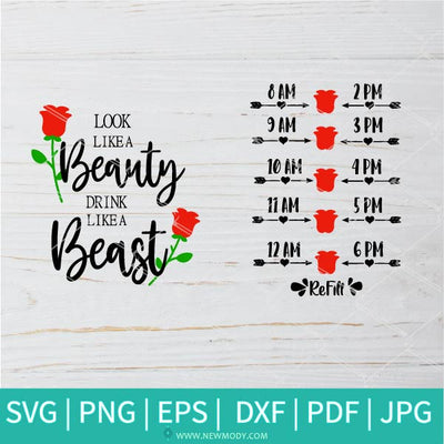 Download Look Like A Beauty Drink Like A Beast Svg Flowers Svg Beauty Svg