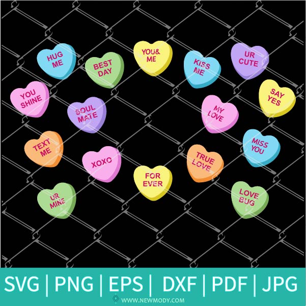 Download Candy Hearts Starbucks Svg Sweethearts Candy Svg Valentine Svg