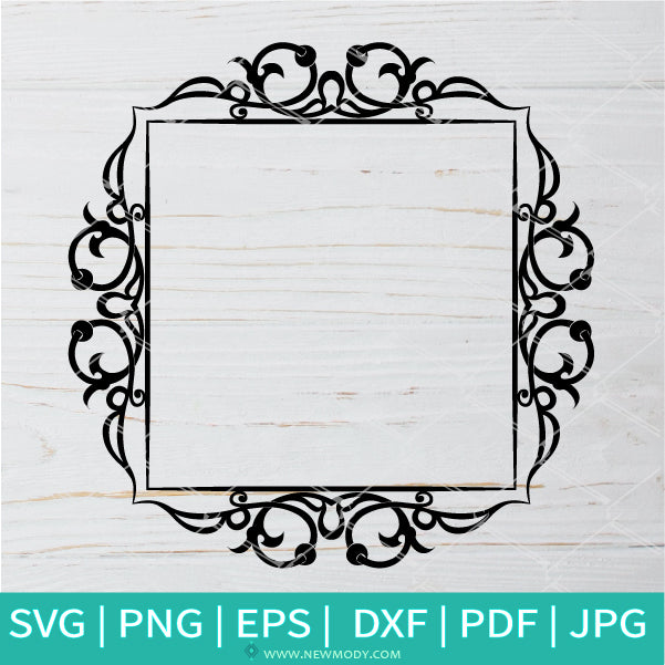 Download Decorative Floral Flourish Frame Svg Picture Frame Svg Border Orna