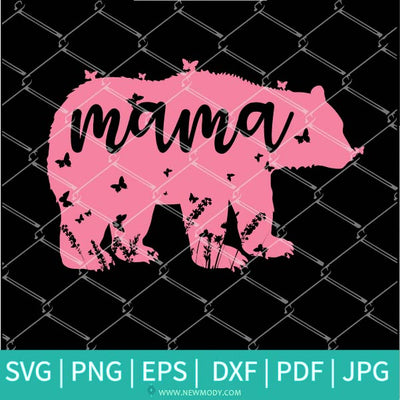 Download Floral Mama Bear Svg Bear Svg Bear Mom Svg Mom Svg Butterfly