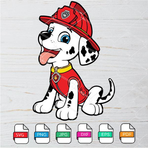 marshall head paw patrol svg