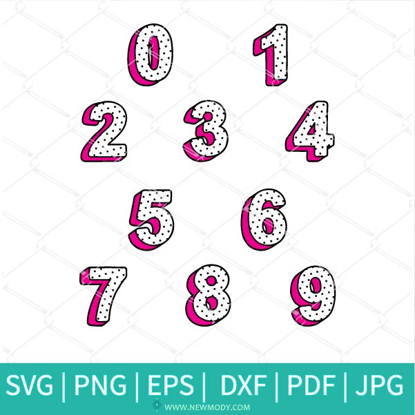 Download Dotted Birthday Numbers Svg Polka Dots Numbers Svg