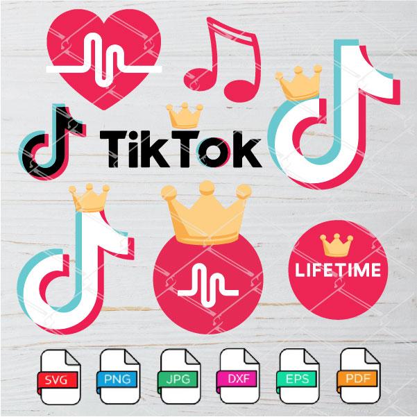 Tik Tok Font White SVG - Tik Tok Alphabet, Letters & Numbers SVG /PNG ...