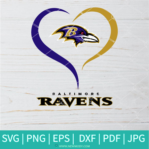 Baltimore Ravens Heart Svg Baltimore Ravens Logo Svg