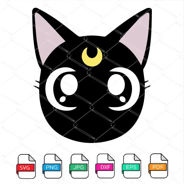 Luna Sailor Moon Cat Svg Luna Sailor Moon Cat Png