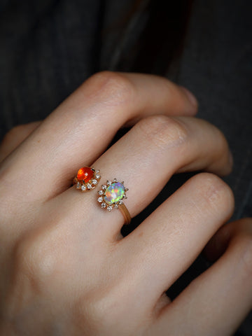 Two Hearts, Two Opals: A One-of-a-Kind Engagement Ring