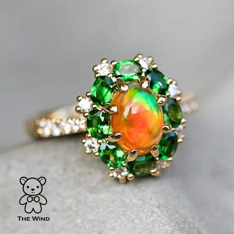 What Kind of Fire Opal Engagement Ring is Most Popular (Fastest-Sellin ...