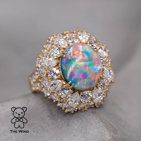 GIA Black Opal Engagement Ring