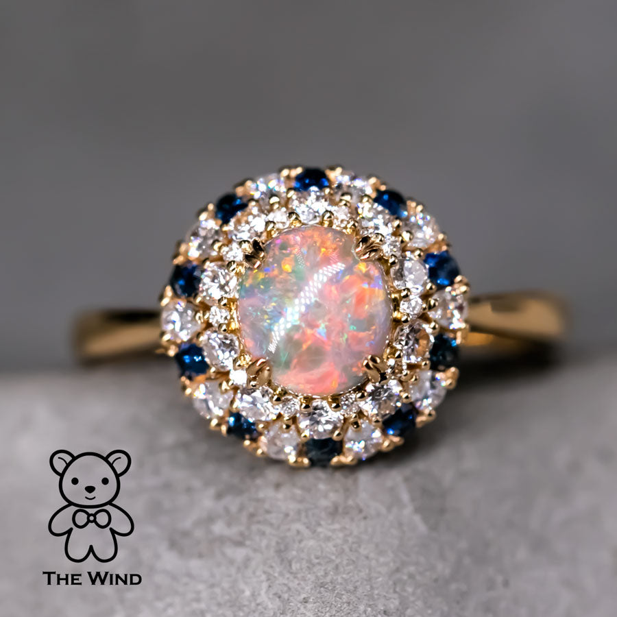 Black Opal Halo Diamond Engagement Ring – Page 2 – The Wind