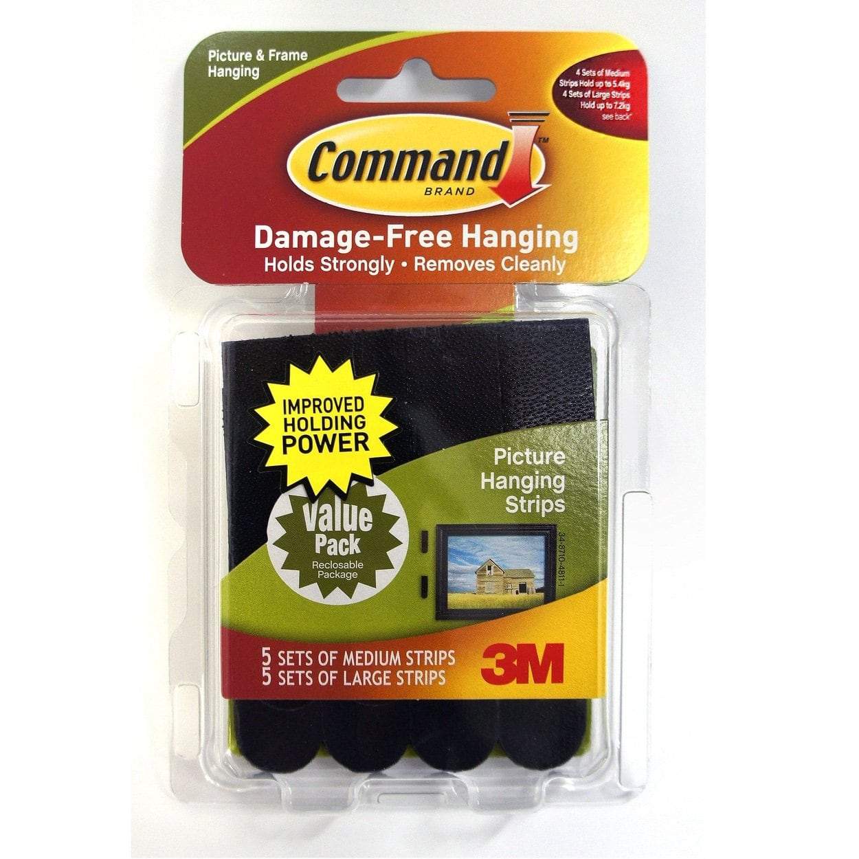 Command™ Medium and Large Picture Hanging Strips, 4 Sets of