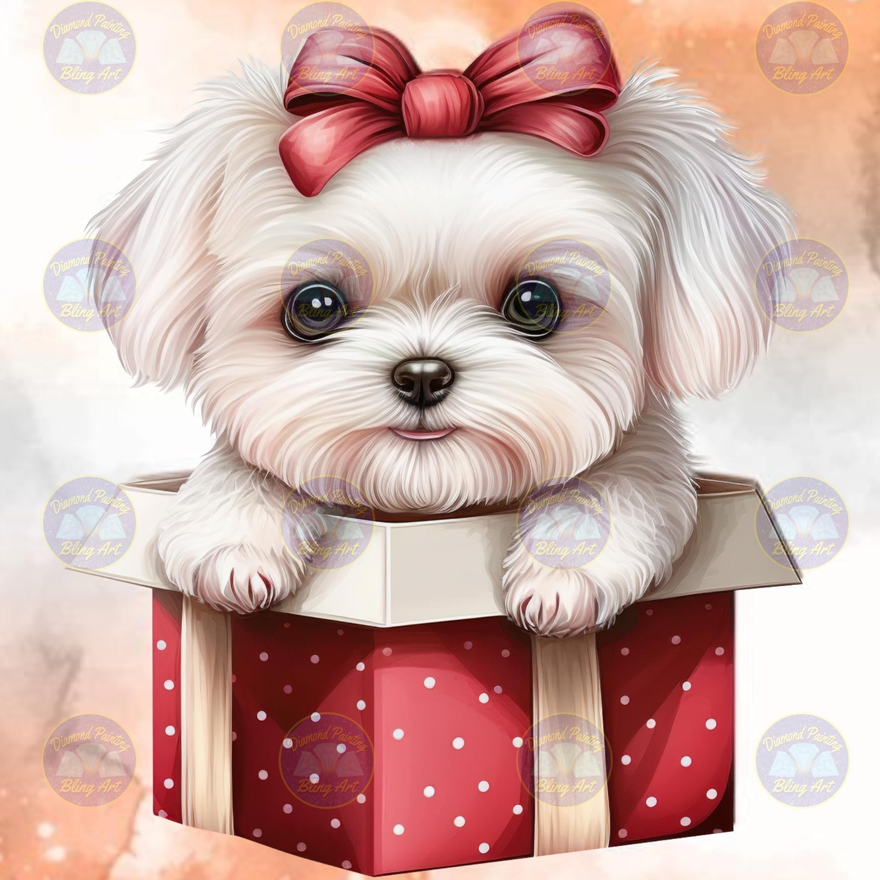 Adorable Maltese Dog - Diamond Paintings 