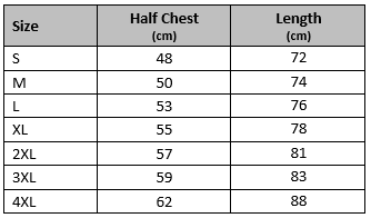 men's gym singlet size guide