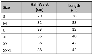 mens apollo shorts sizing