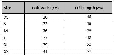 bike shorts size guide