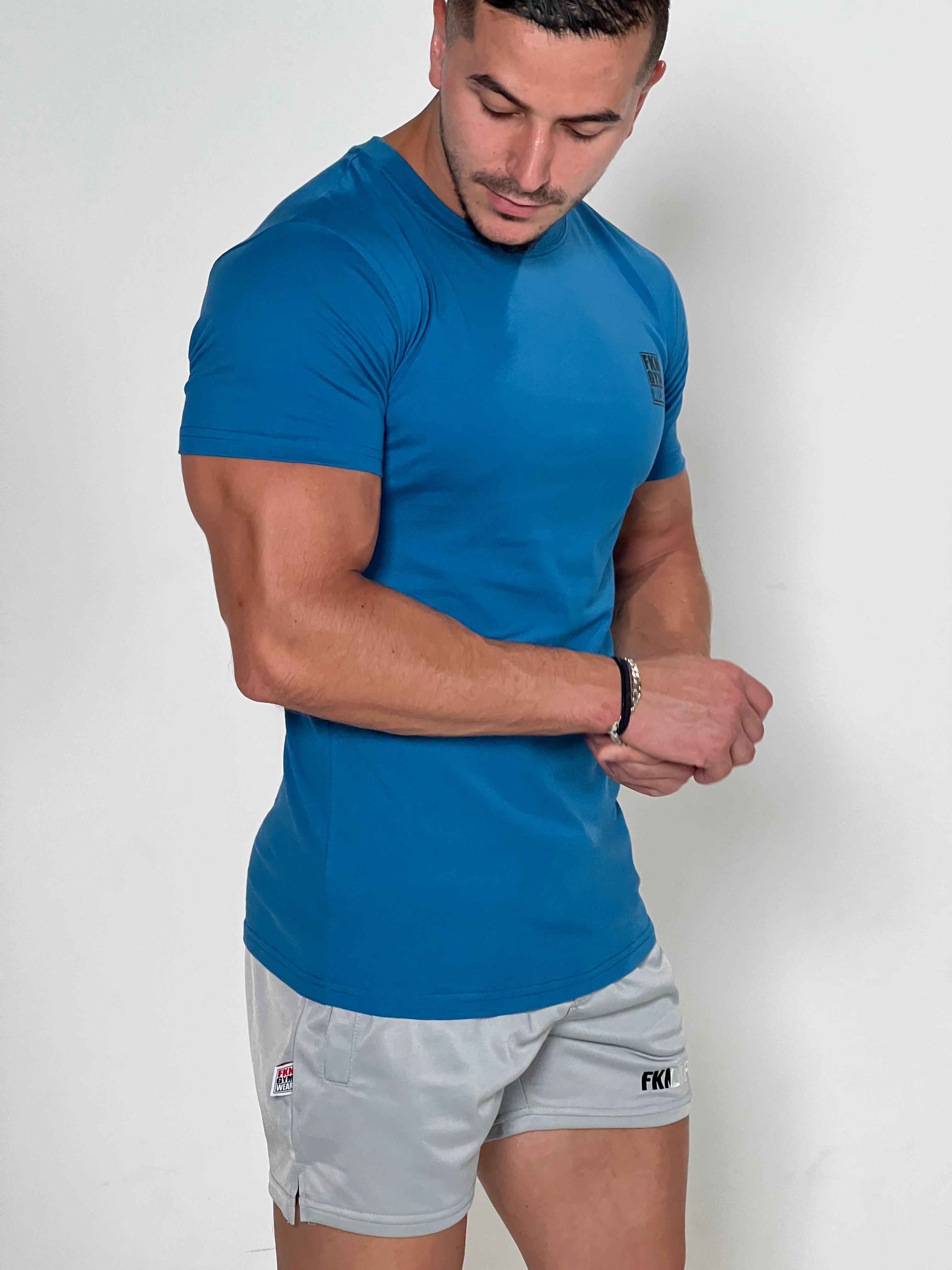Image of Stone | Men's Gym T-Shirt | Ocean Blue