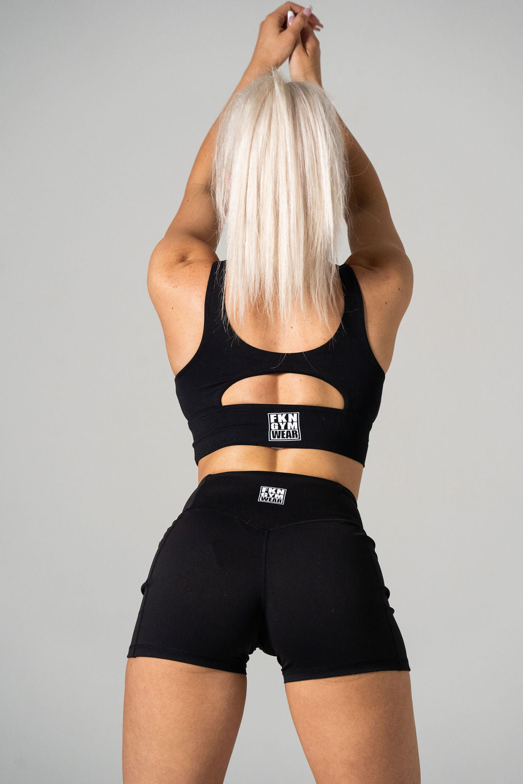 Image of Limitless | High Neck Gym Crop | Black