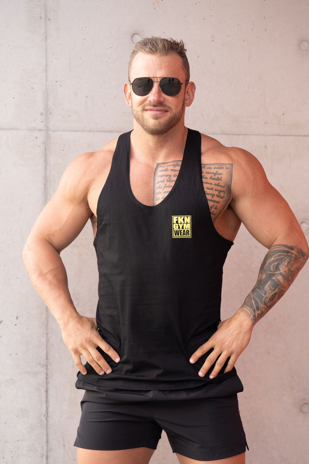 Image of Shred Cuts | Men's Gym Stringer | Black