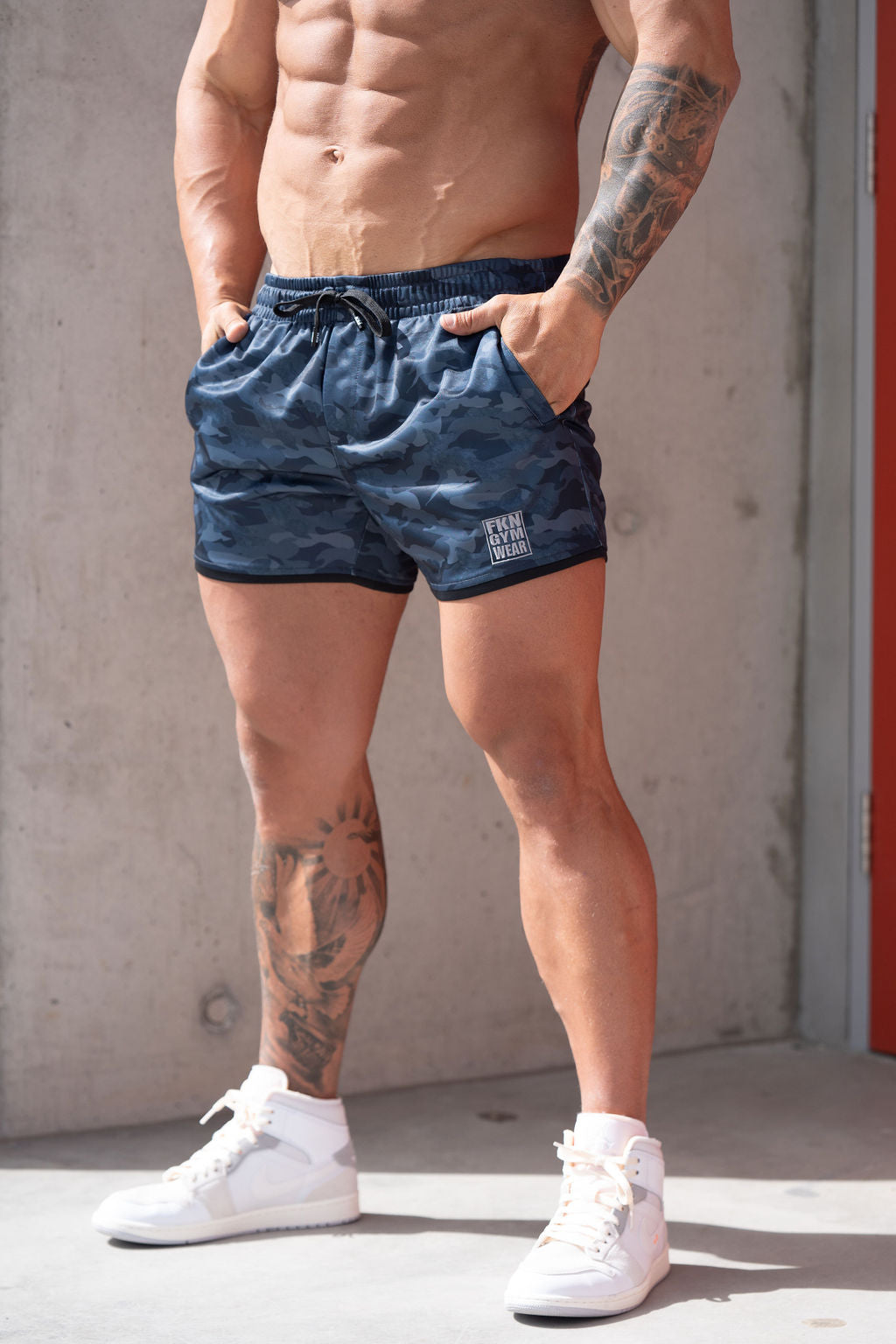 Image of Relentless 2.0 | Men's Gym Shorts | Camo  N S . ah . NEN 