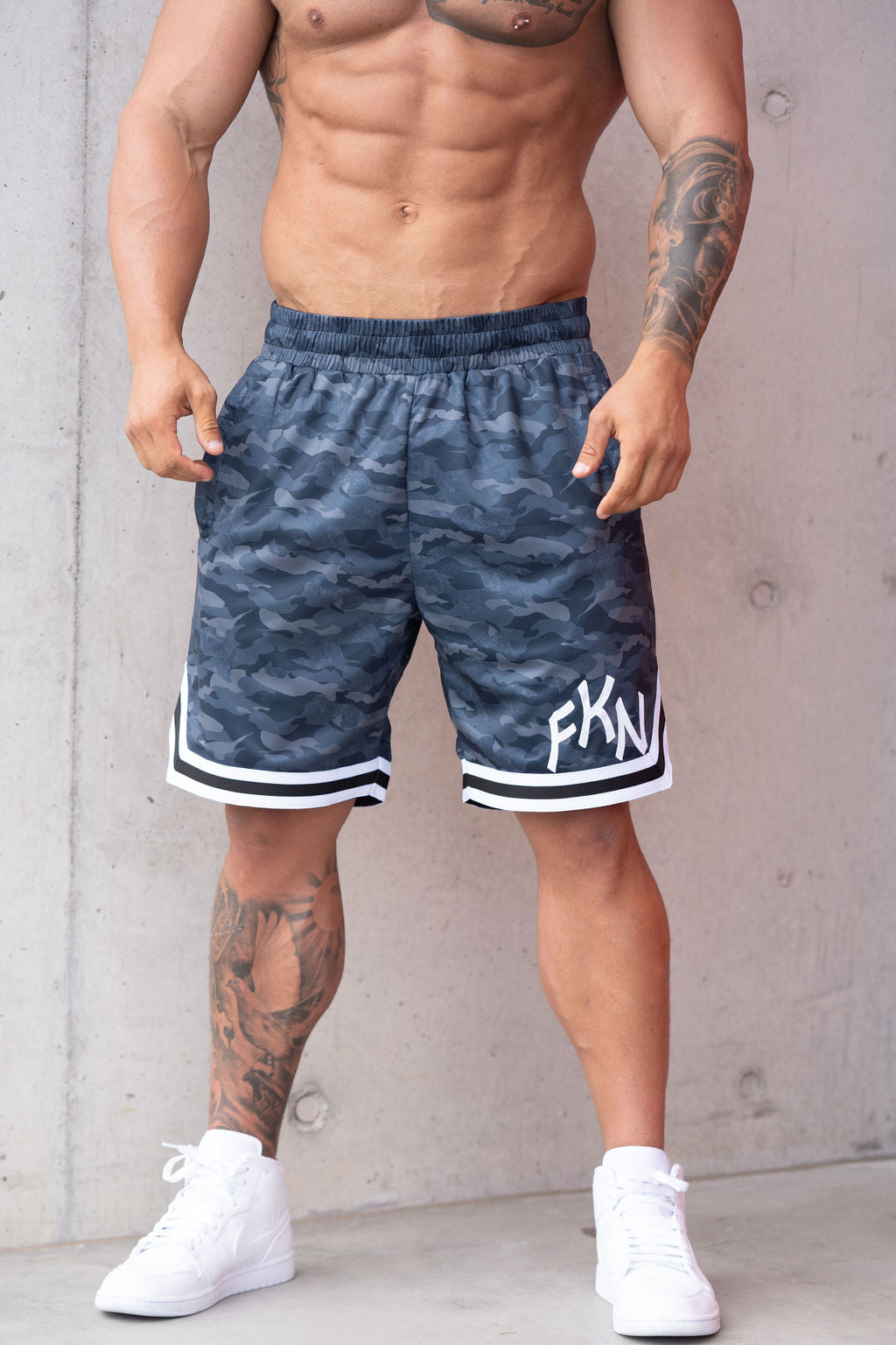 Image of FKN Baller | Men's Gym Shorts Basketball | Camo