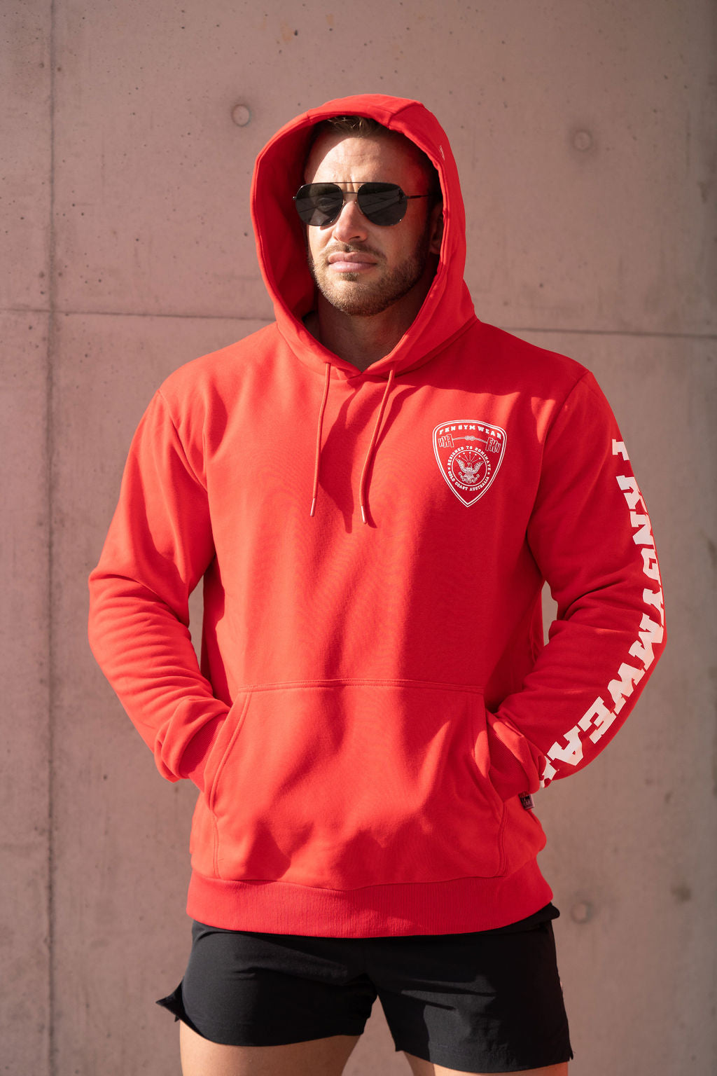 Image of Infinity | Men's Gym Hoodie | Red