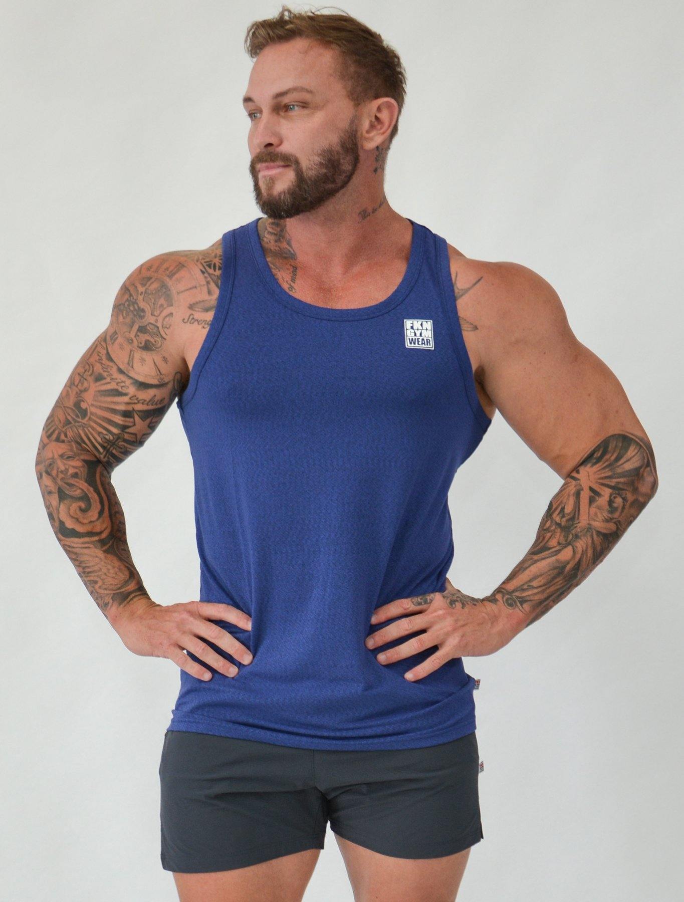 Image of Conquer | Classic Gym Singlet | Blue