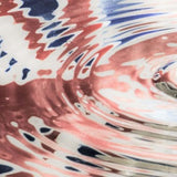 The reflection of a union jack flag in rippling water