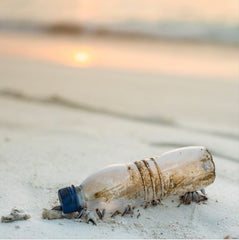 Plastic bottle on a beach