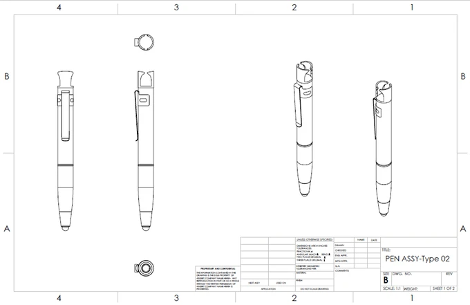 Trifecto Infinity Pen 的3D渲染图