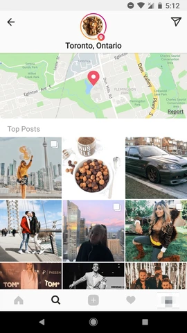 在Instagram上标注添加多伦多为位置