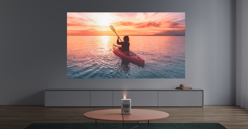 immerse in big-screen viewing with xgimi mogo 2 projector in living room