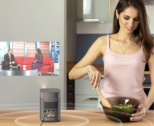 Cooking in the kitchen with XGIMI portable projectors