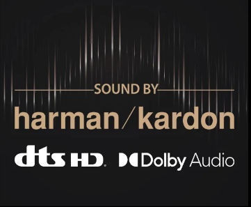 Dual 5W Harman Kardon speakers with Dolby Audio