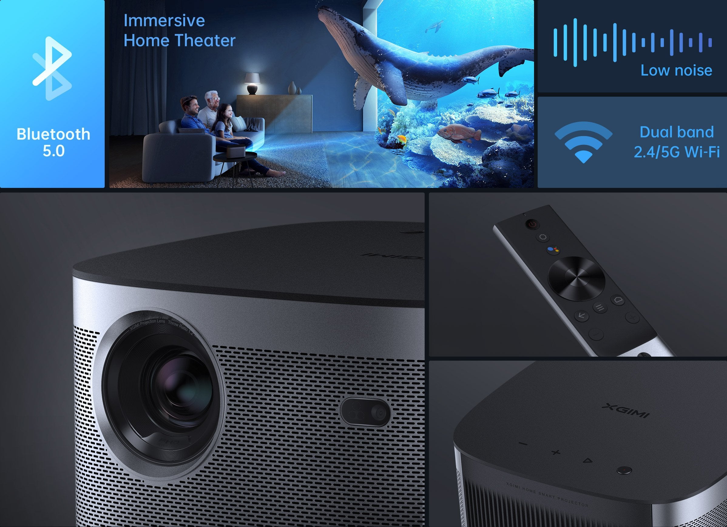 XGIMI Horizon 1080P Videoproyector, Videoproyector WiFi Bluetooth