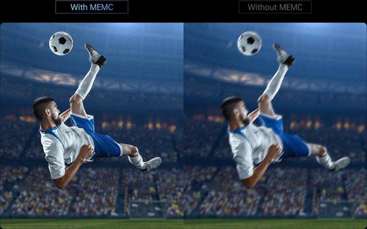 MEMC technology reduces the appearance of loss of detail or ghosting