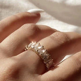 Clear gem ring, elegant yet trendy