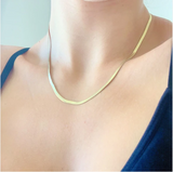 Classy herringbone necklace, can be stacked or worn alone.