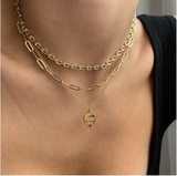 Gold link necklace, simple yet trendy.