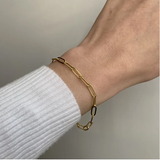 Gold link bracelet, class it up or keep it simple.