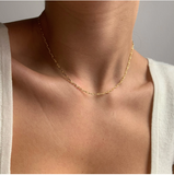 Chain necklace, gold link chain, elegant yet trendy.