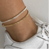 Simple cuban link anklet, trendy and dainty