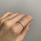 minimalist stone band ring, flash ring